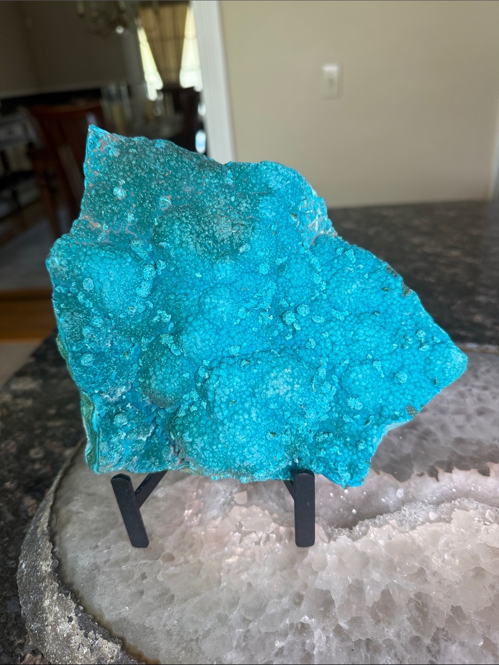 Large Botryoidal Chrysocolla Malachite Mineral Specimen - Picture 2 of 6